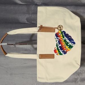 MICHAEL KORS The Michael Large Heart Patch Cotton Tote Bag